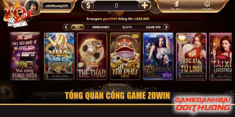 Đánh giá cổng game Zowin